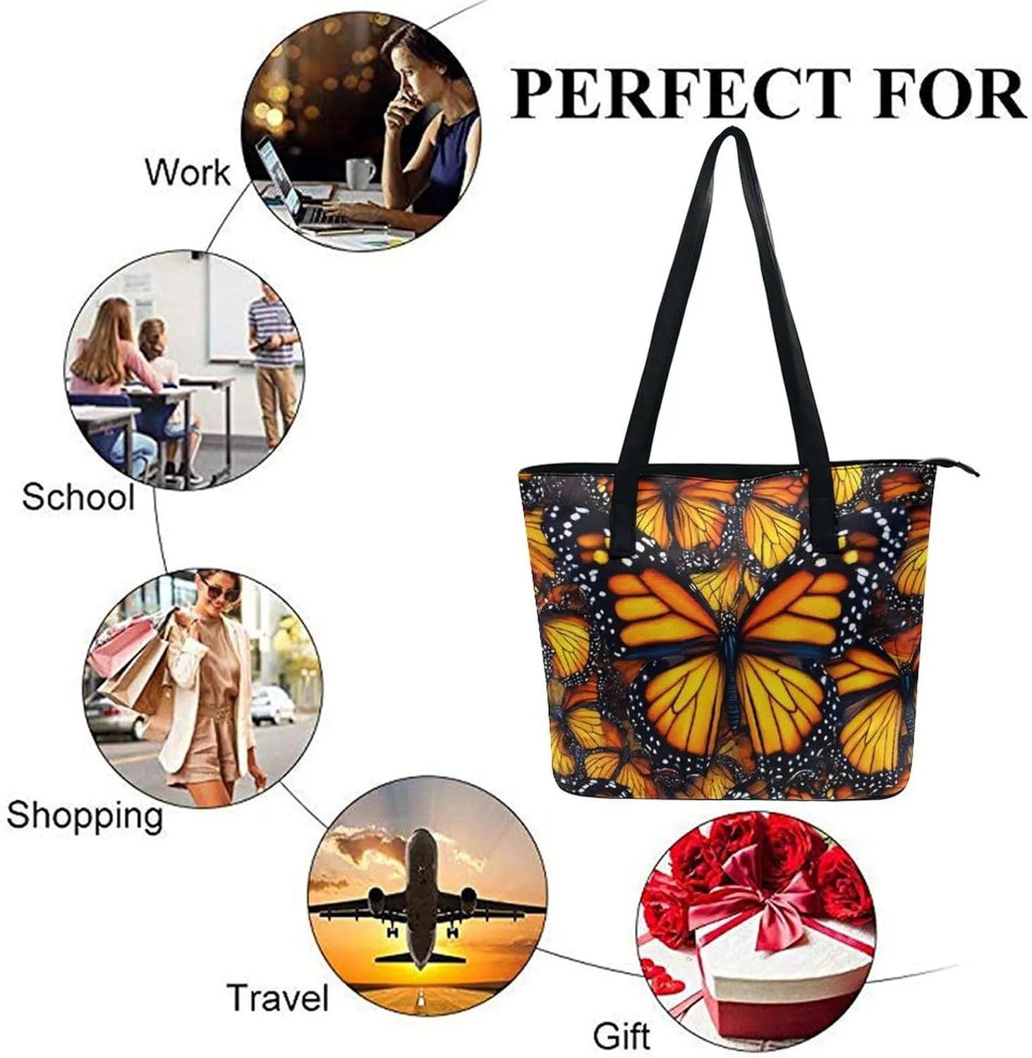 Women's Large Capacity Travel Tote Bag Waterproof Durable Shopping Handbag