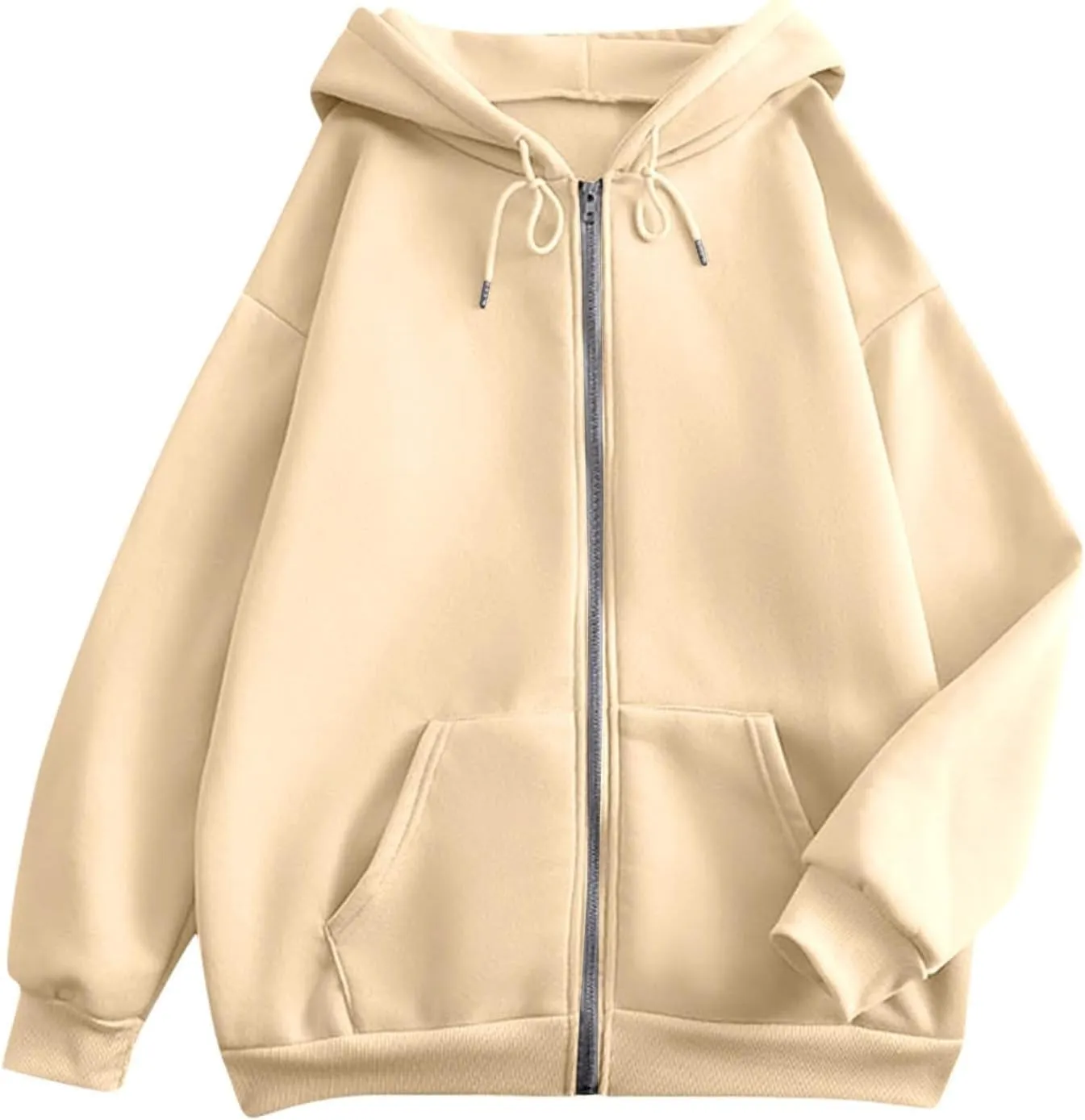Womens Long Sleeve Oversized Zip Up Hoodies Sweatshirts Y2K Jacket Pockets Patchwork Design T-Shirt Hoodie for Women