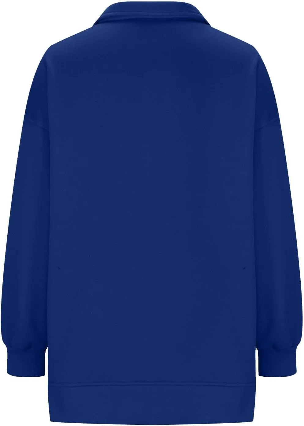 Women's Oversized Quarter Zip Sweatshirts Casual Sports Half-zip Long Sleeve Pullover Tops Solid Color Sweatshirt
