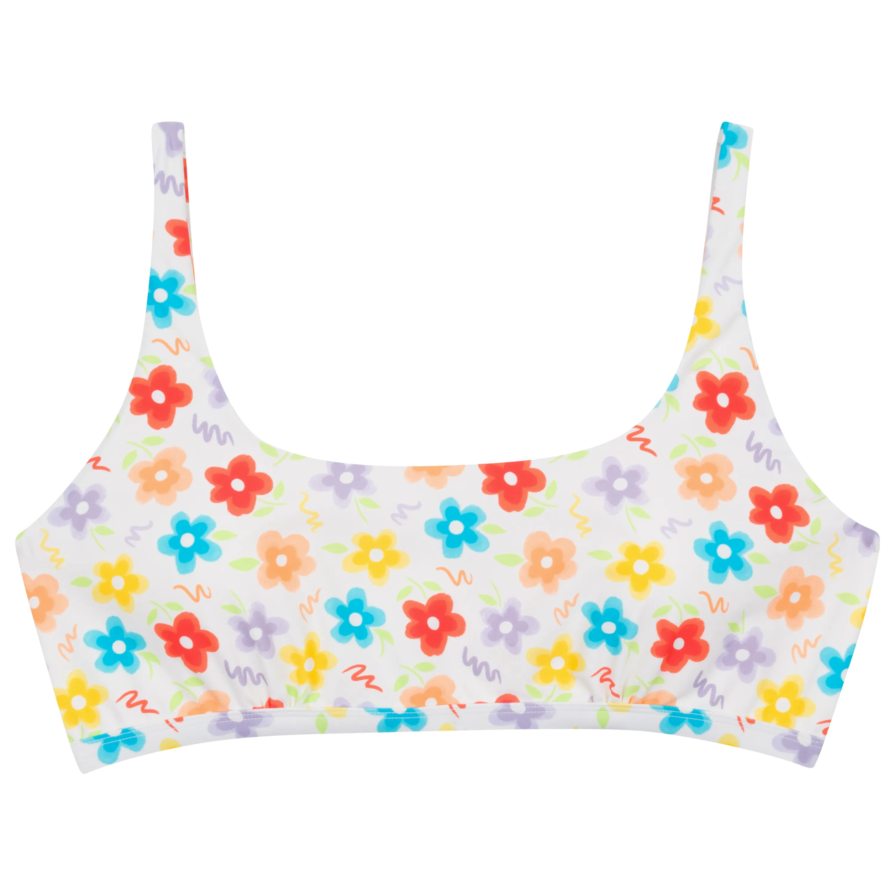 Women's Scoop Neck Bikini Top Plus Size | "Blossom"