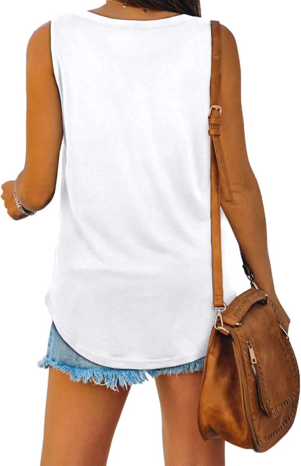 Womens V Neck Tank Sleeveless Tops Casual Summer Camisole Blouses Female Loose Fit Solid Shirts Undercoat Clothing
