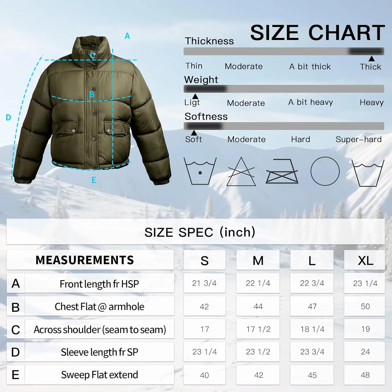 Women's Winter Cropped Puffer Jacket Coat Short Warm Quilted Fashion Jacket