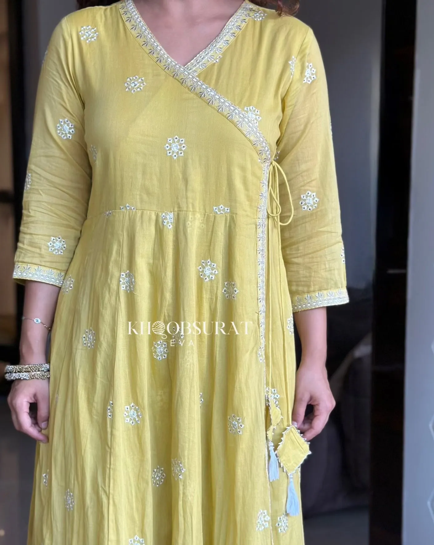 YELLOW FESTIVE DRESS DUPATTA SUIT SET