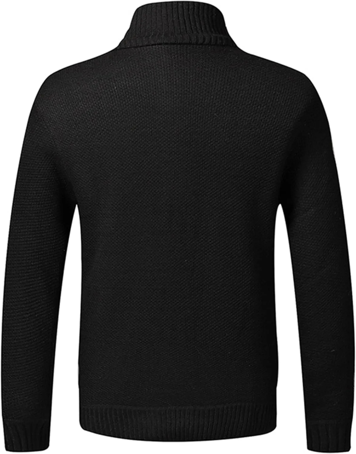 Yeokou Men's Casual Slim Full Zip Thick Knitted Cardigan Sweaters with Pockets