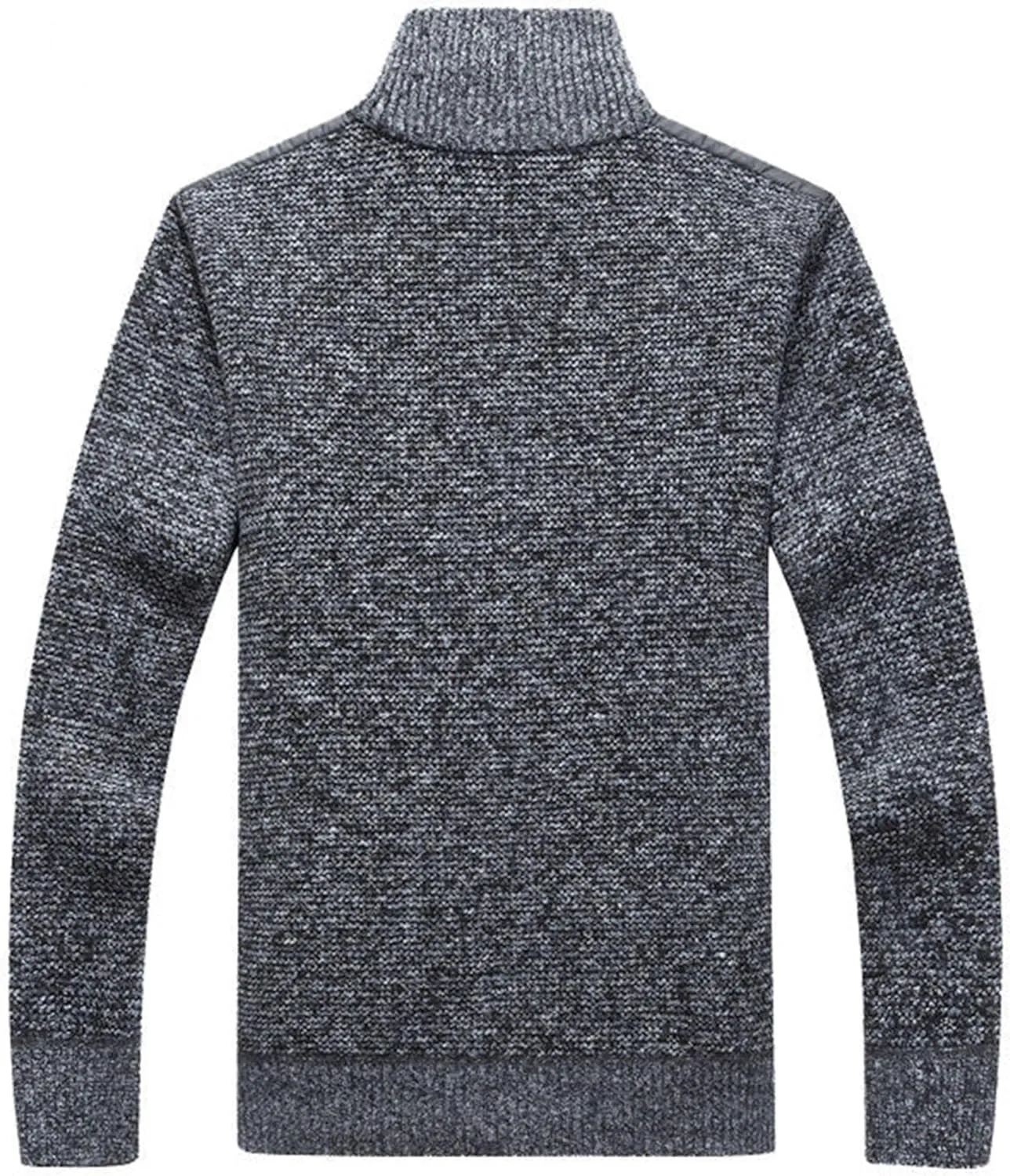 Yeokou Men's Casual Slim Full Zip Thick Knitted Cardigan Sweaters with Pockets