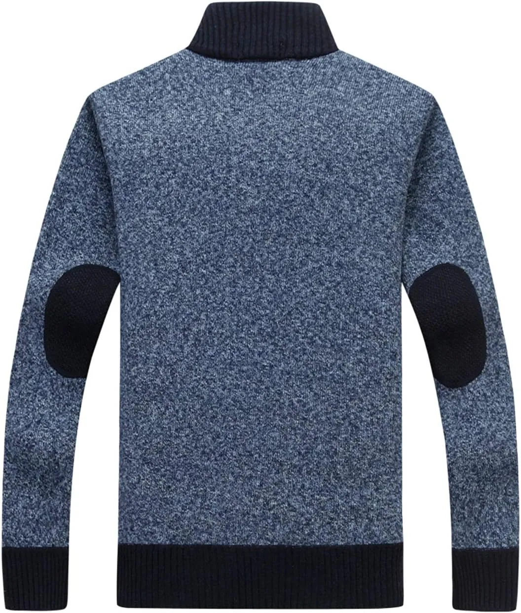 Yeokou Men's Casual Slim Full Zip Thick Knitted Cardigan Sweaters with Pockets