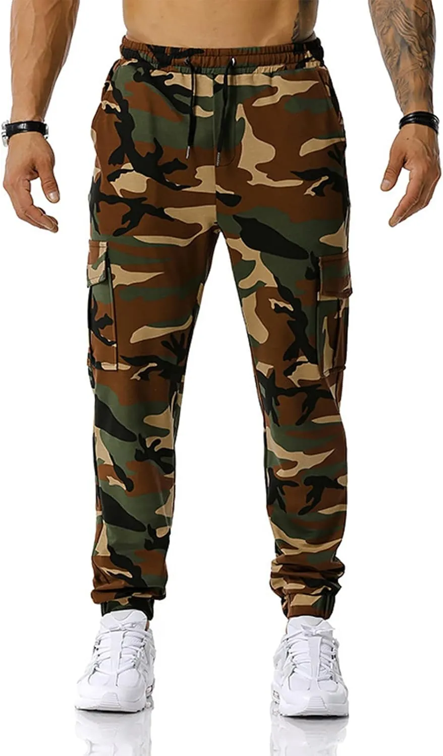 Ymosrh Cargo Work Pants for Men Solid Color Ripped Holes Frayed Gradient Washed Trousers Mens Exercise Pants XXL