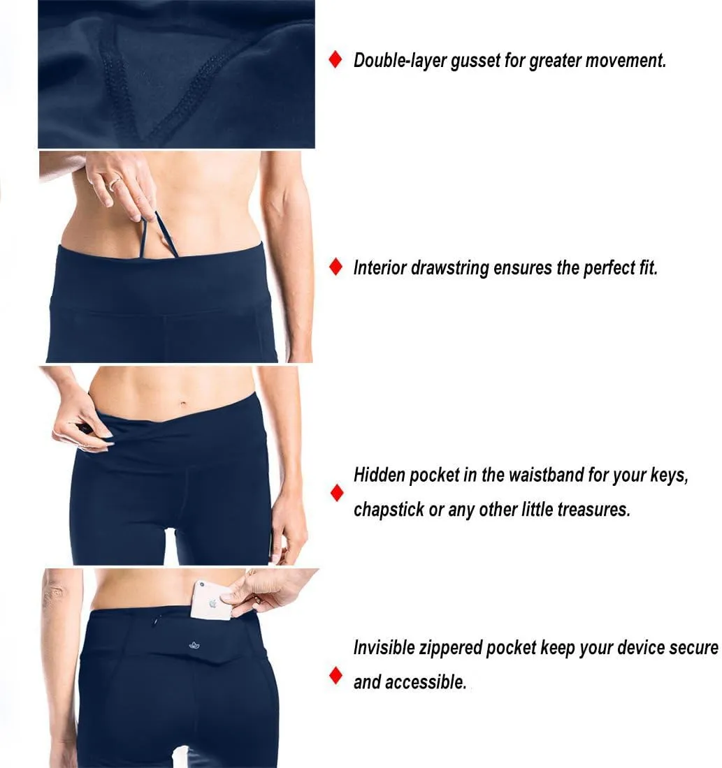 Yogipace Petite/Regular/Tall Women's Water Resistant Fleece Lined Thermal Tights