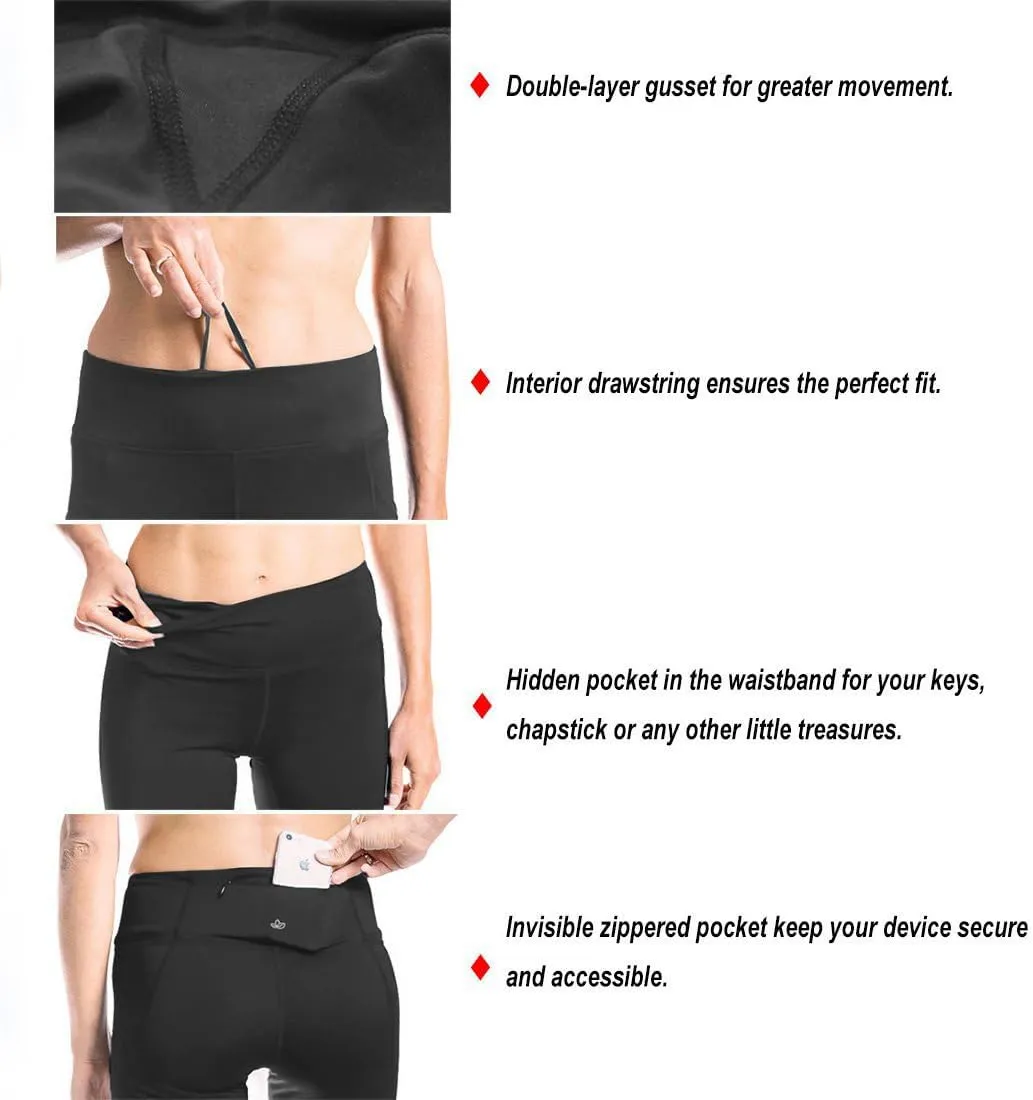 Yogipace Petite/Regular/Tall Women's Water Resistant Fleece Lined Thermal Tights
