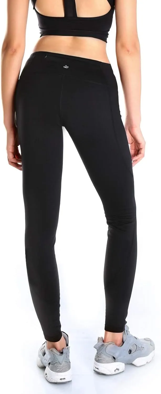 Yogipace Petite/Regular/Tall Women's Water Resistant Fleece Lined Thermal Tights