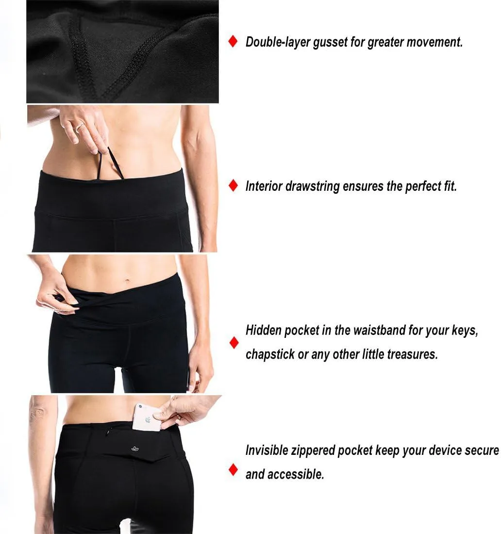 Yogipace Petite/Regular/Tall Women's Water Resistant Fleece Lined Thermal Tights