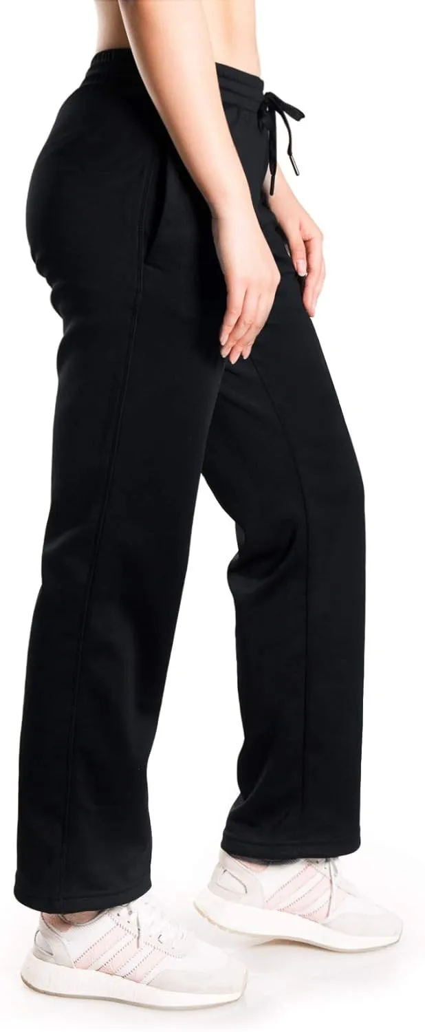 Yogipace,Petite/Regular/Tall,Women's Water Resistant Thermal Fleece Pants Sweatpants