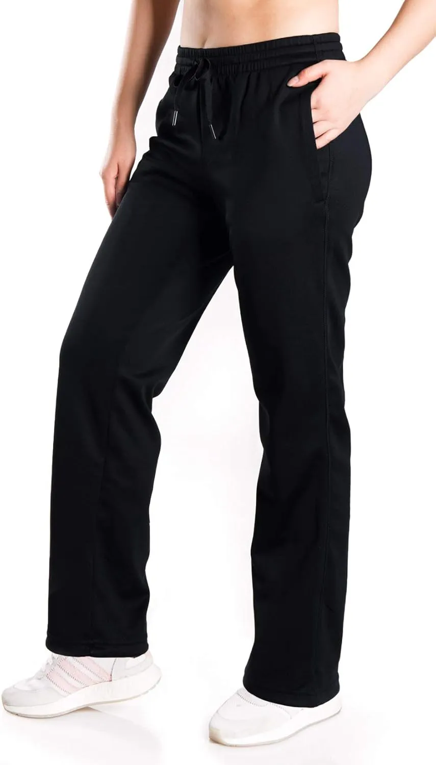 Yogipace,Petite/Regular/Tall,Women's Water Resistant Thermal Fleece Pants Sweatpants
